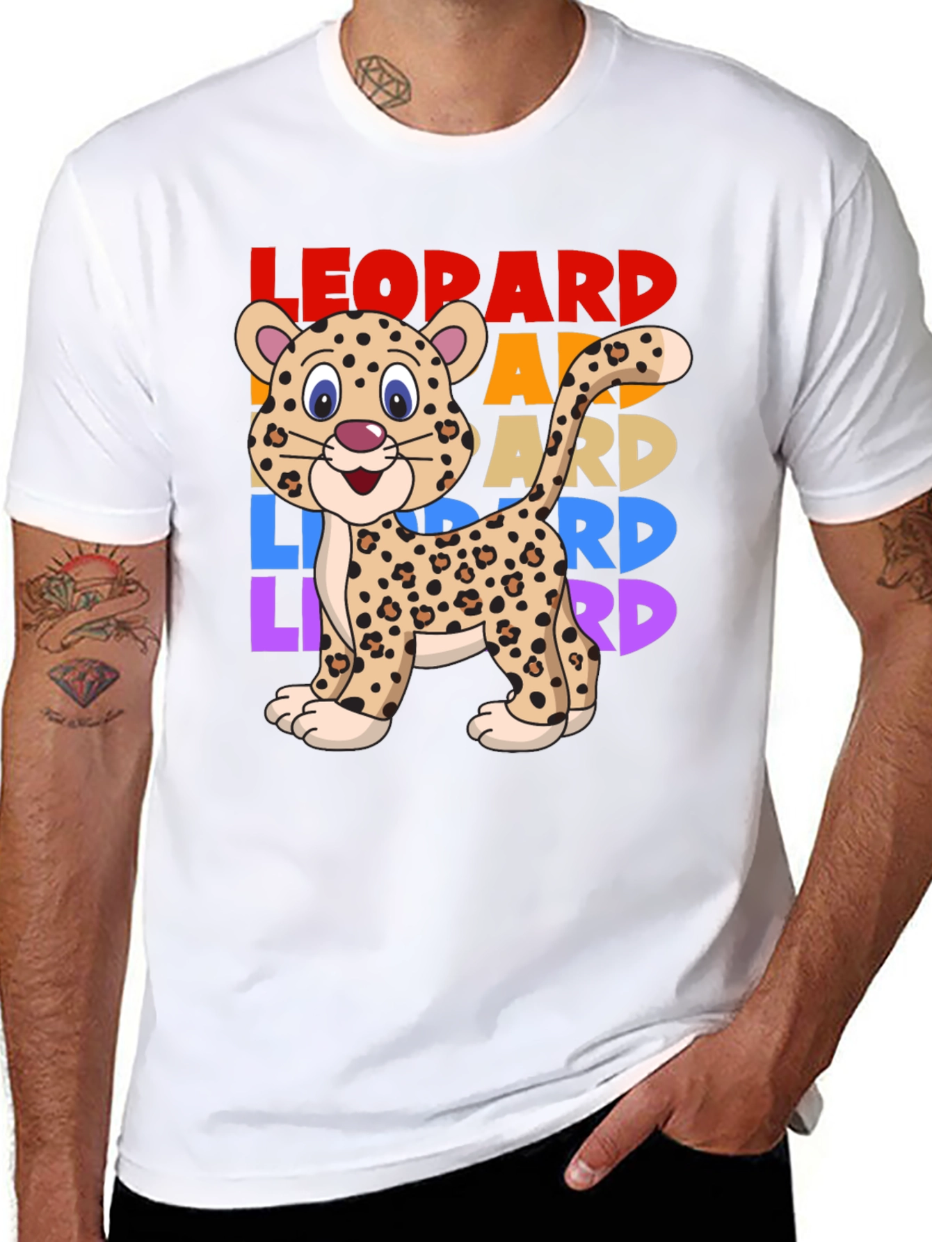 Leopard Graphic T-Shirt - Cute Animal Tee