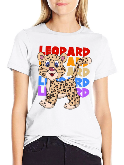 Leopard Graphic T-Shirt - Cute Animal Tee