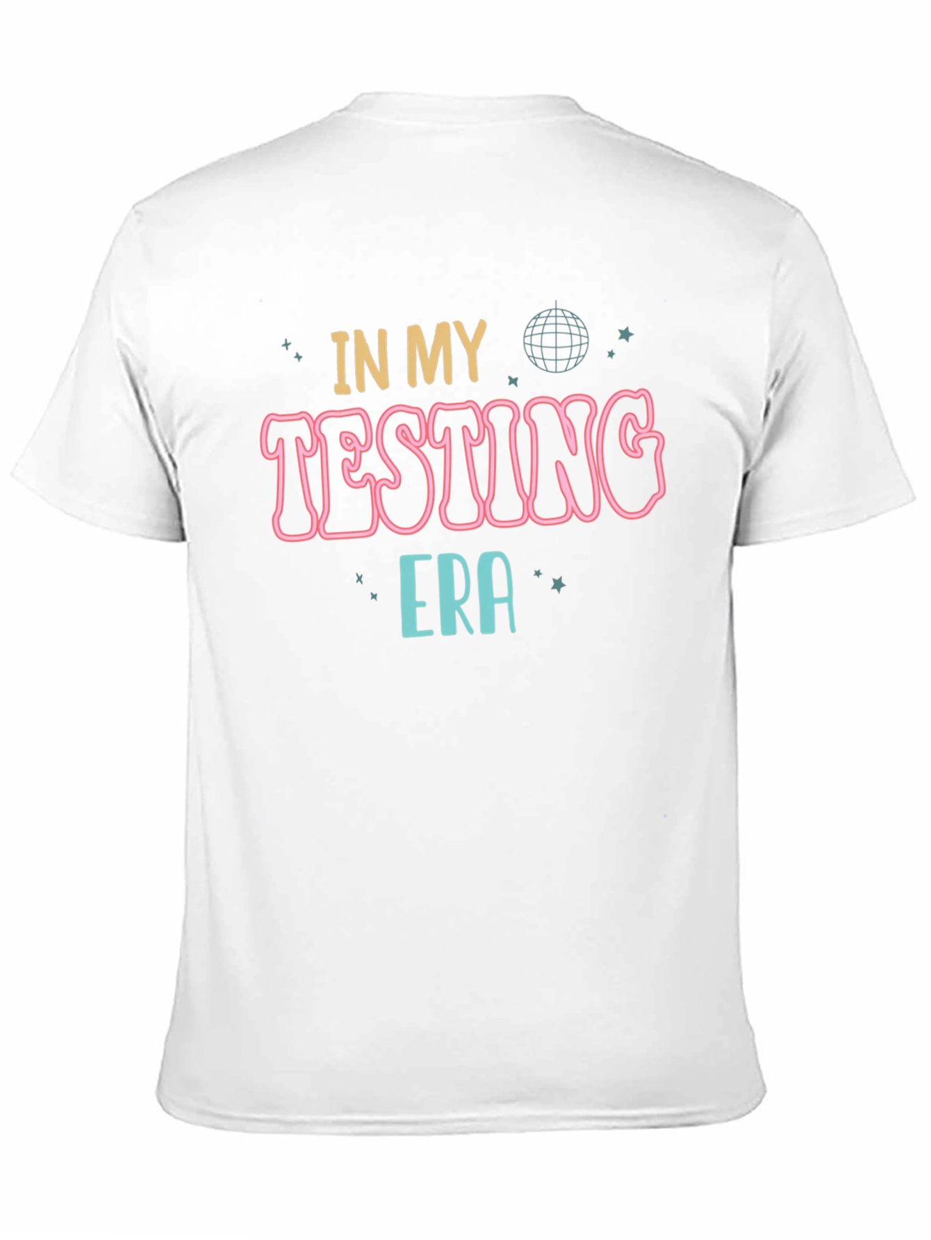 In My Testing Era Black Cotton Graphic T-Shirt