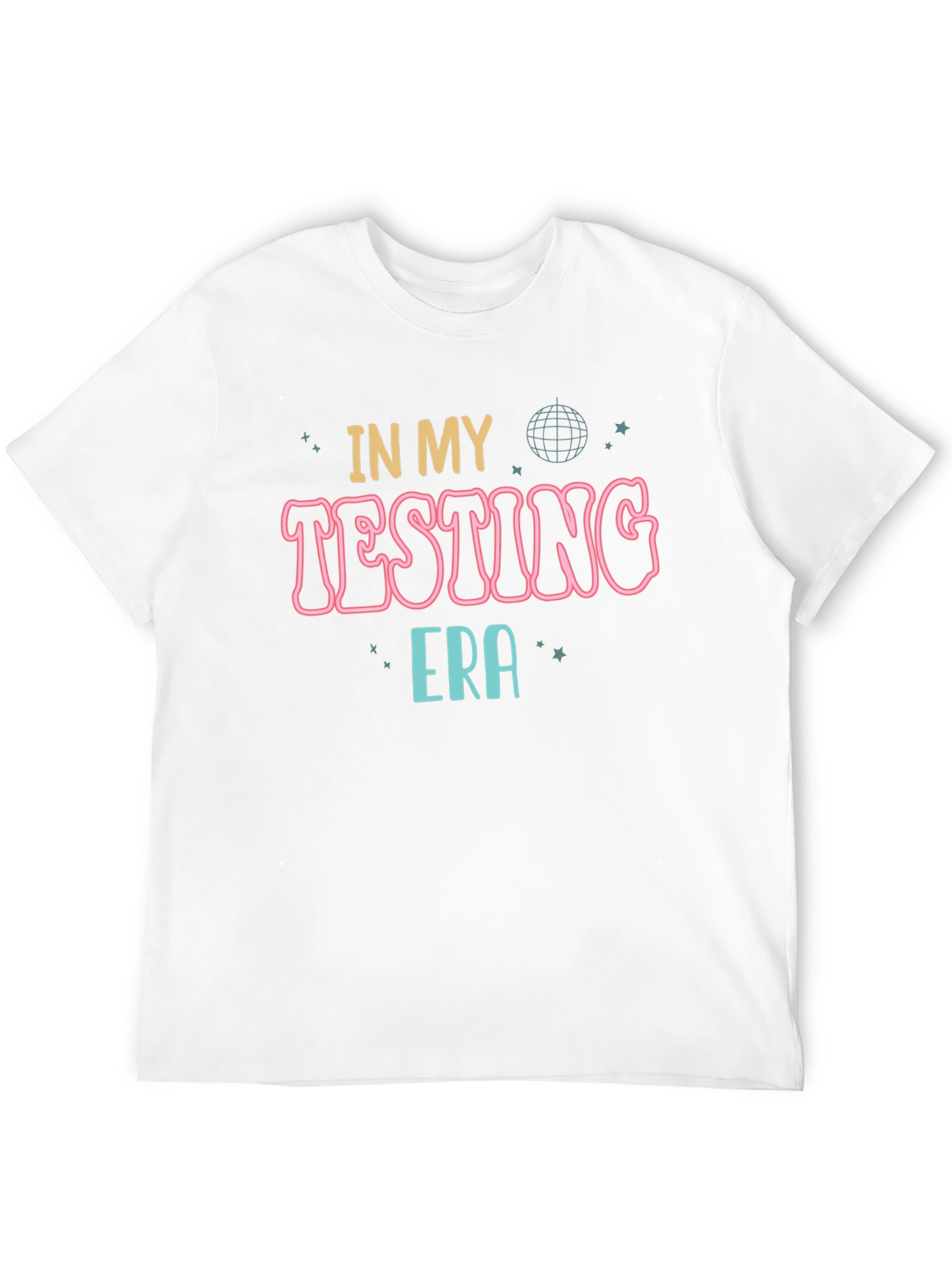 In My Testing Era Black Cotton Graphic T-Shirt