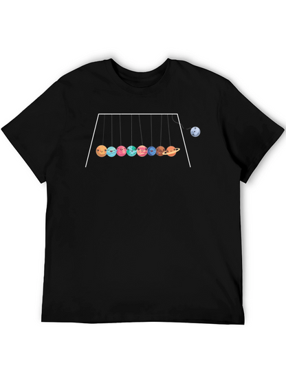 Planetary Motion Graphic Tee - Black