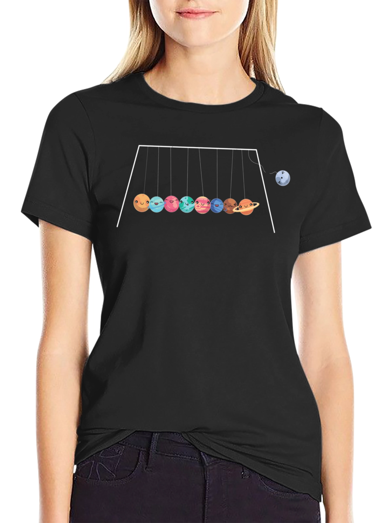 Planetary Motion Graphic Tee - Black