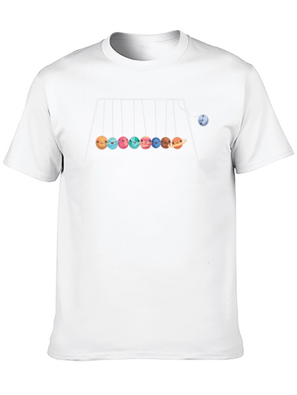 Planetary Motion Graphic Tee - Black