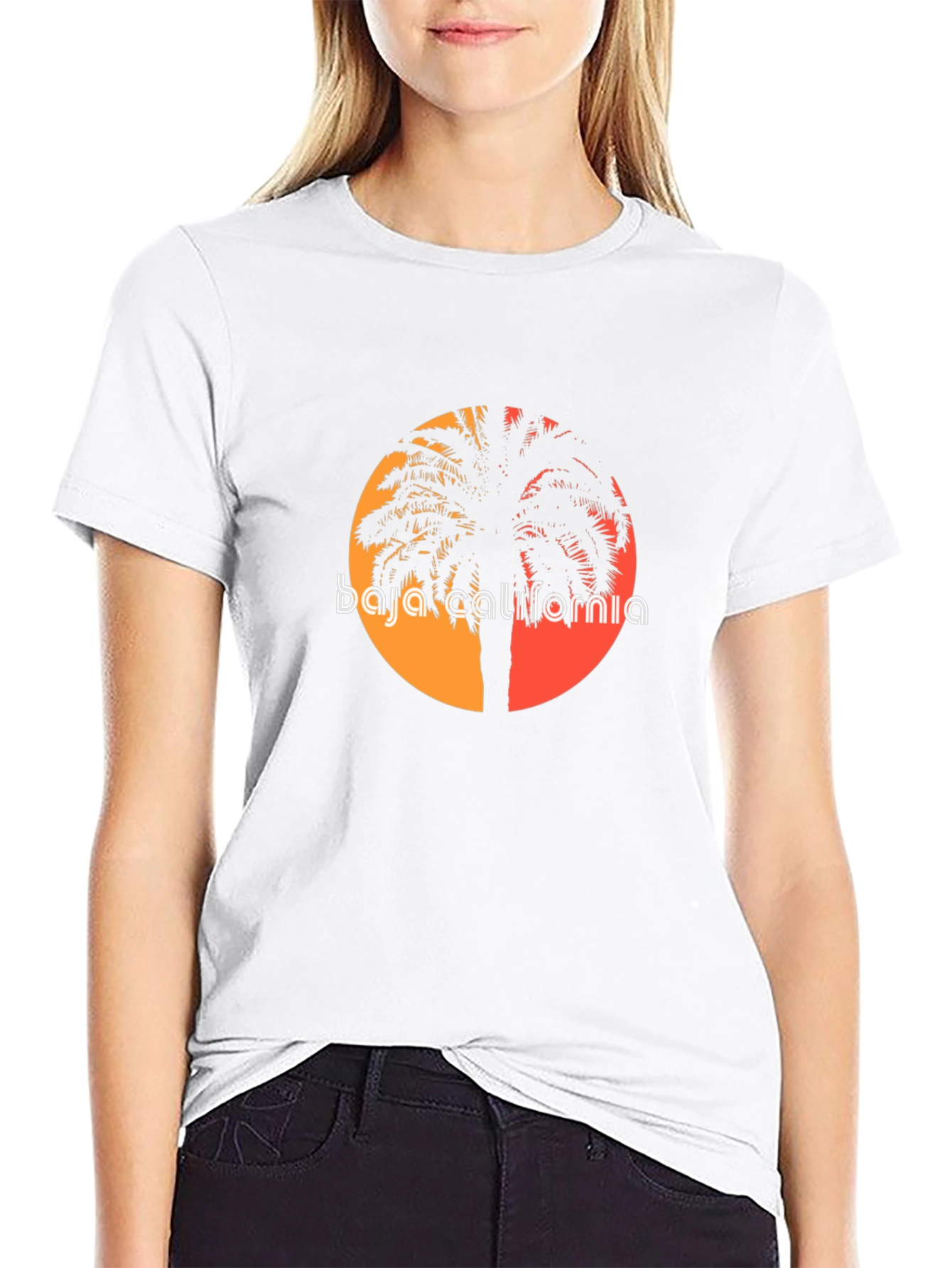 Baja California Palm Tree Sunset T-Shirt