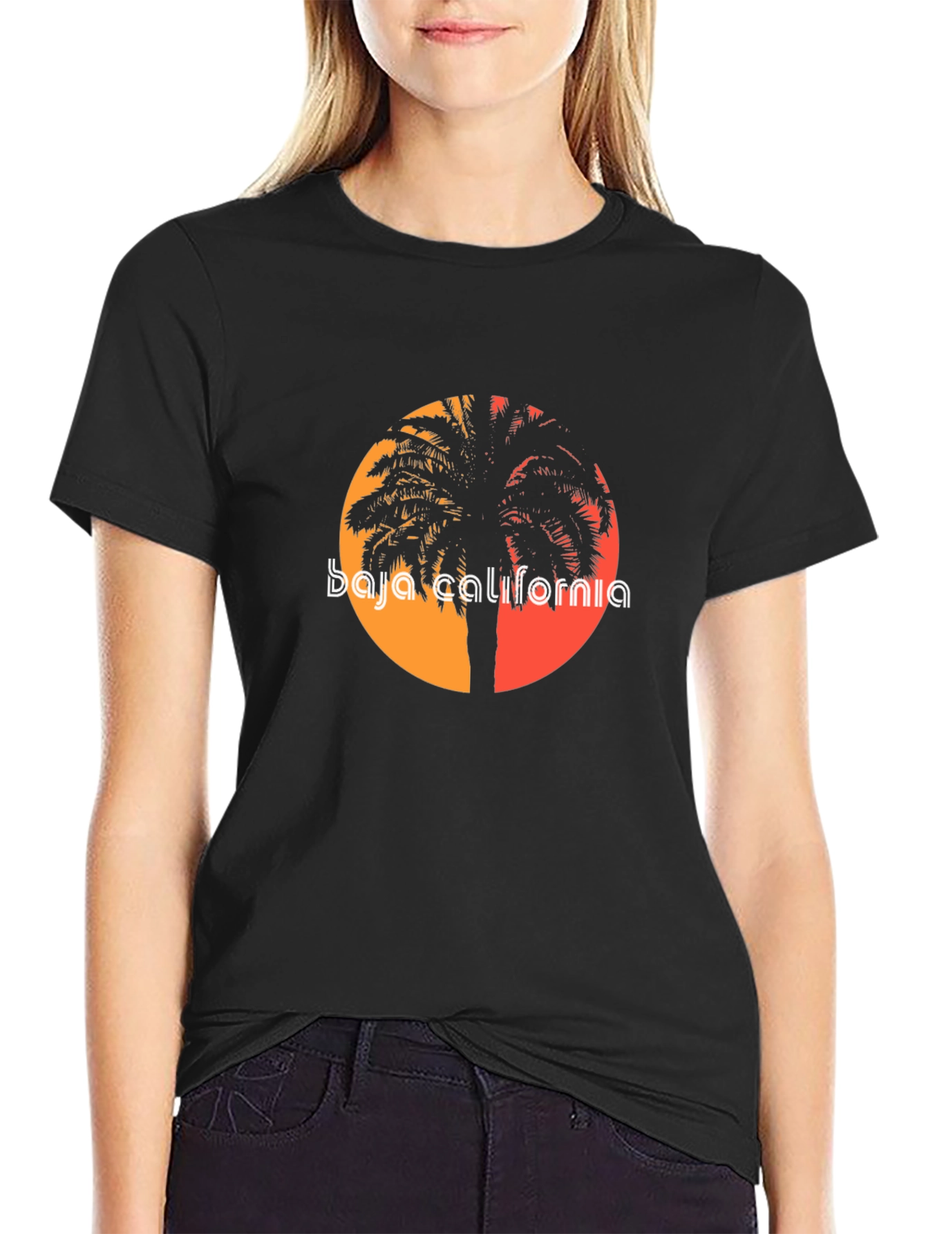 Baja California Palm Tree Sunset T-Shirt