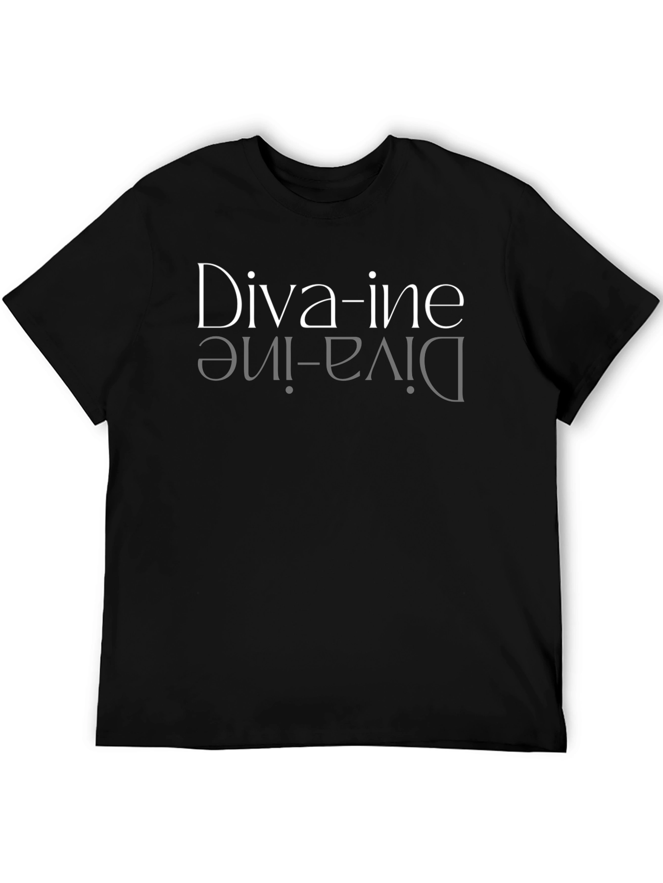 Diva-ine Reflective Graphic Tee - Black