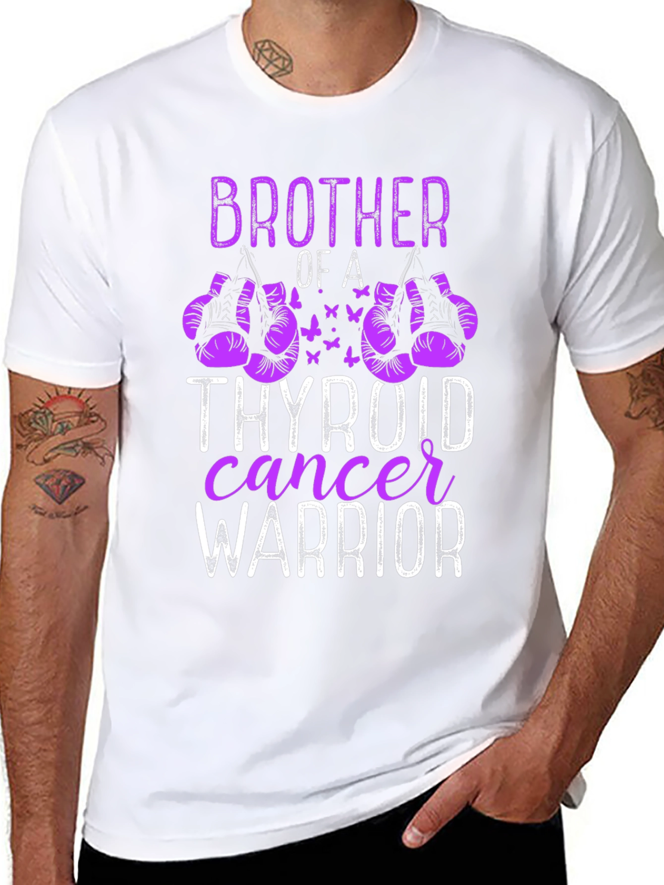 Thyroid Cancer Warrior Brother T-Shirt