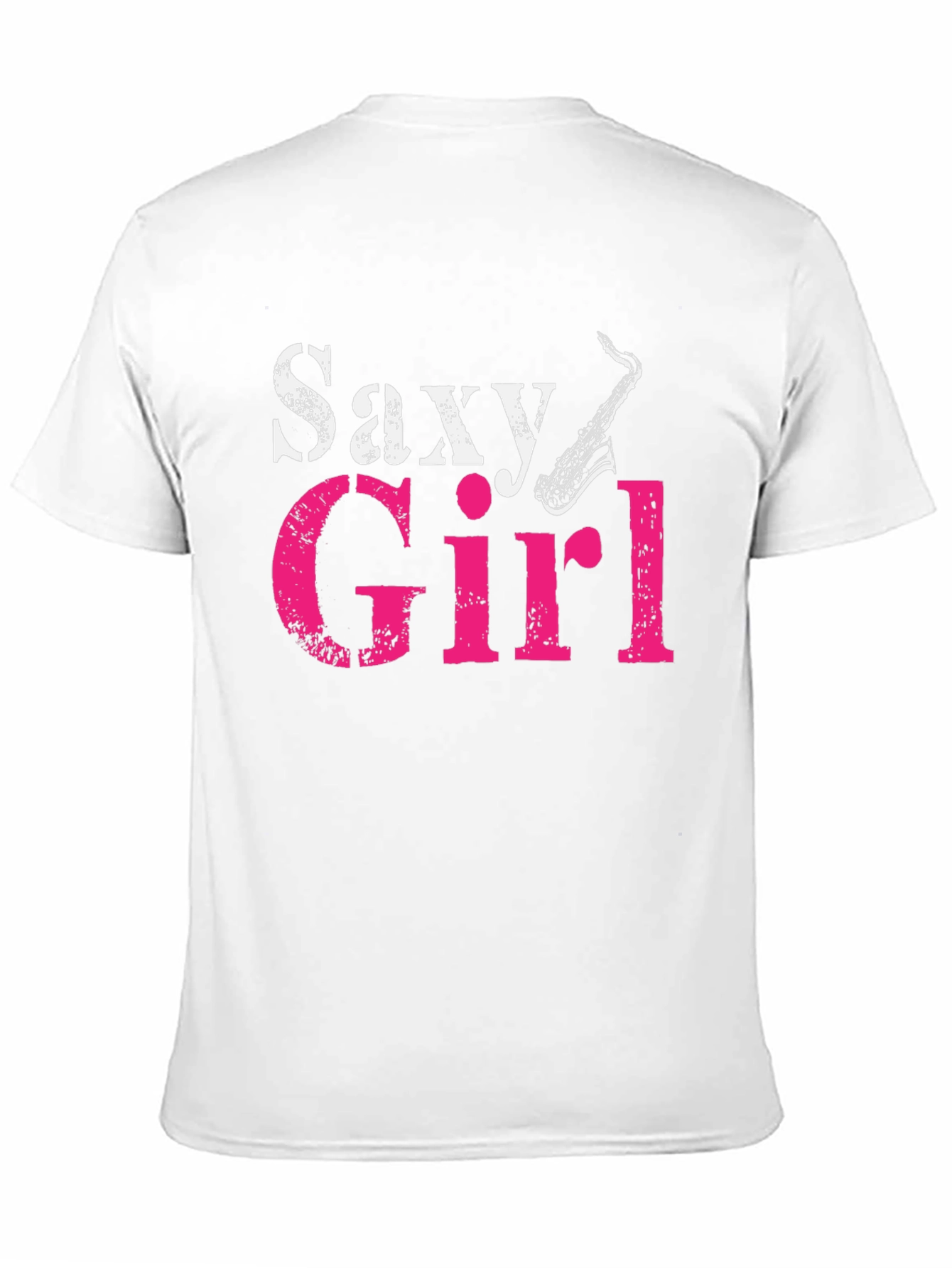 Saxy Girl Black T-Shirt - Music Lover Tee
