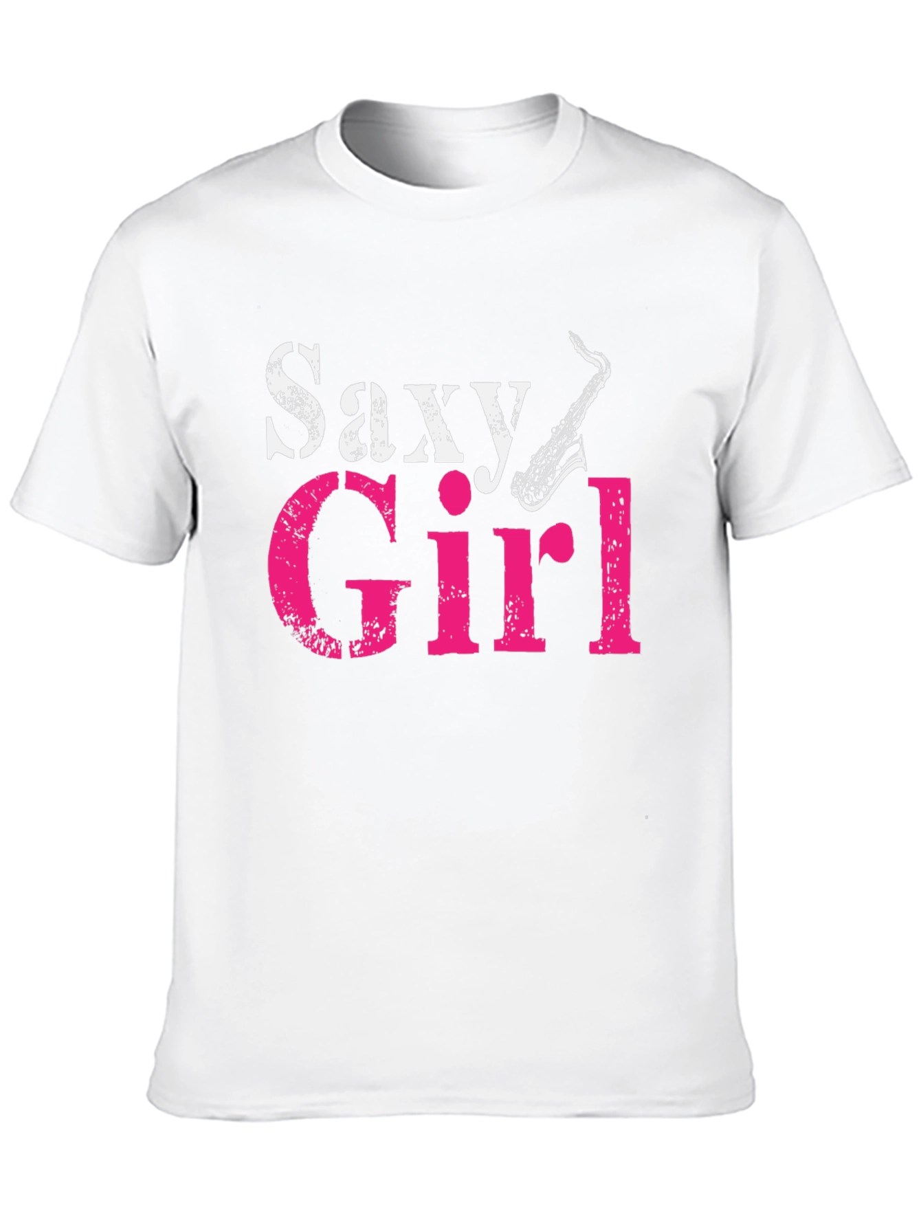 Saxy Girl Black T-Shirt - Music Lover Tee