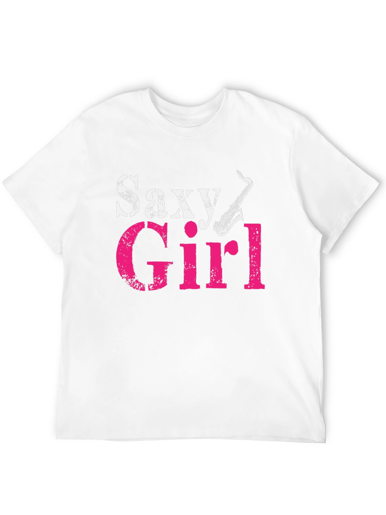 Saxy Girl Black T-Shirt - Music Lover Tee