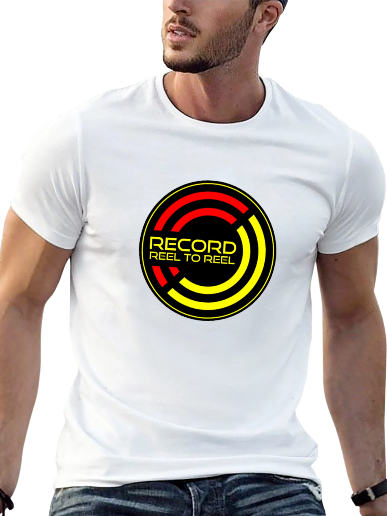 Record Reel to Reel Black T-Shirt