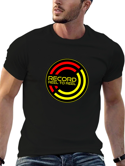 Record Reel to Reel Black T-Shirt