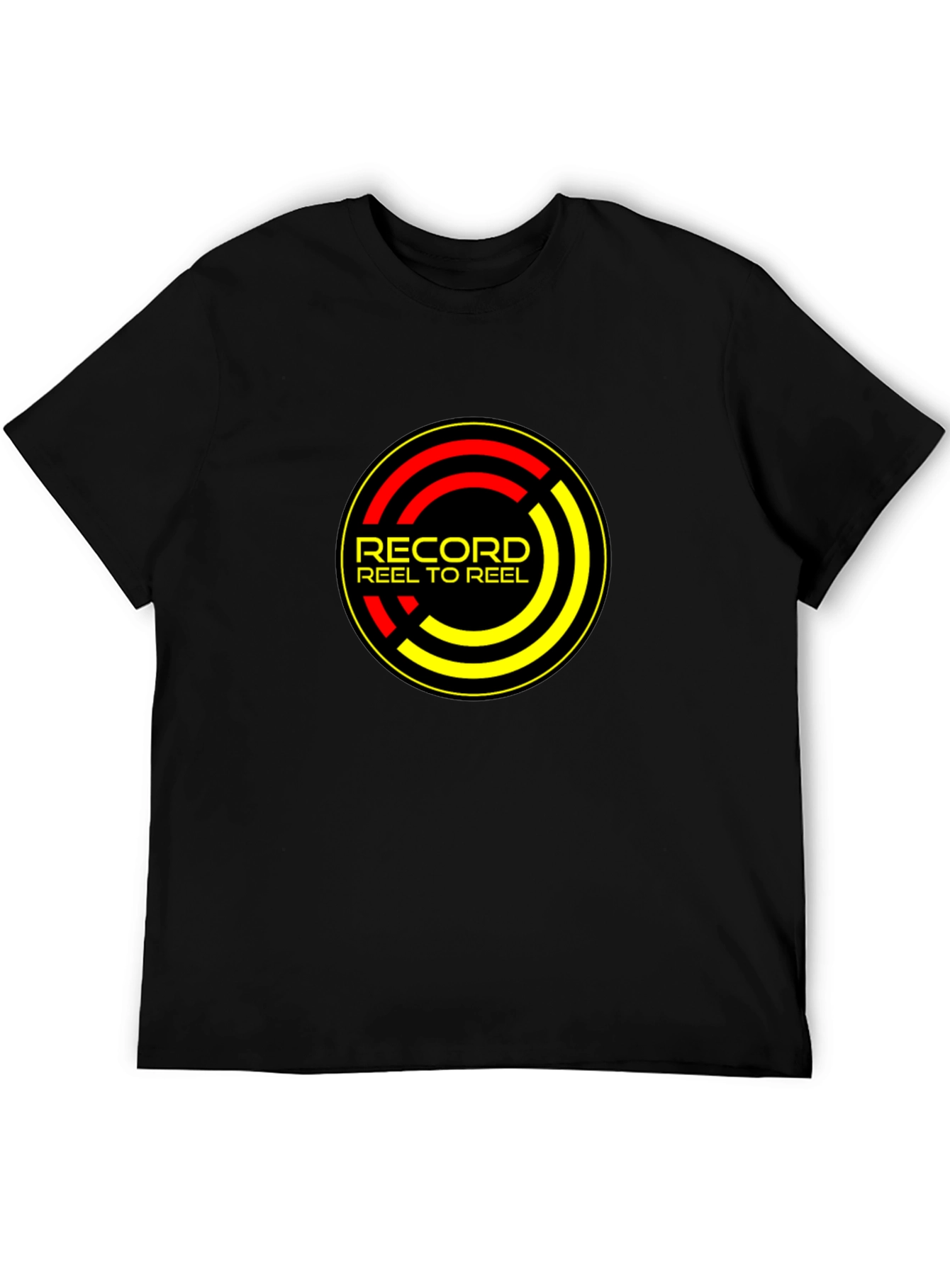 Record Reel to Reel Black T-Shirt