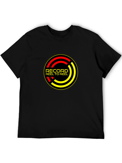 Record Reel to Reel Black T-Shirt