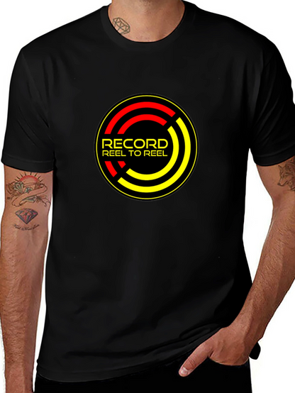 Record Reel to Reel Black T-Shirt