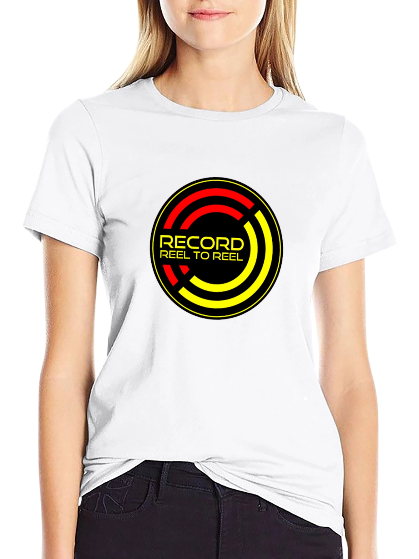 Record Reel to Reel Black T-Shirt