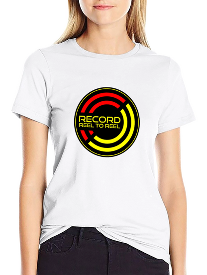Record Reel to Reel Black T-Shirt