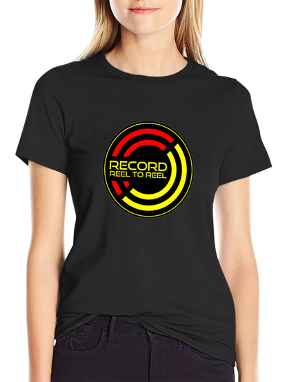 Record Reel to Reel Black T-Shirt