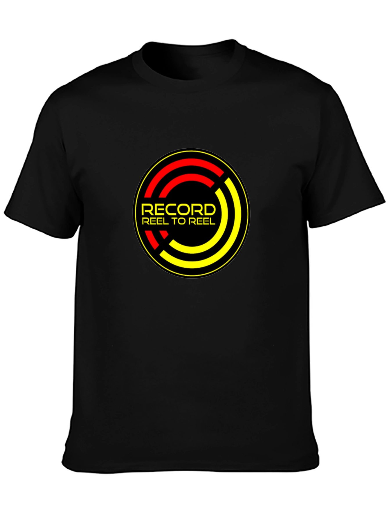 Record Reel to Reel Black T-Shirt