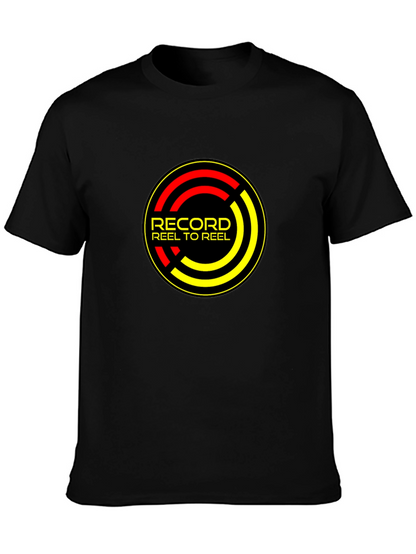Record Reel to Reel Black T-Shirt