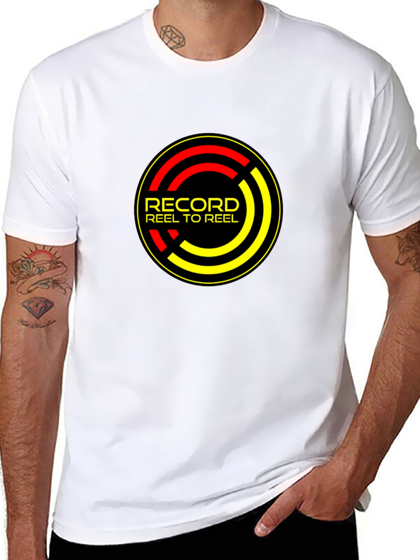 Record Reel to Reel Black T-Shirt