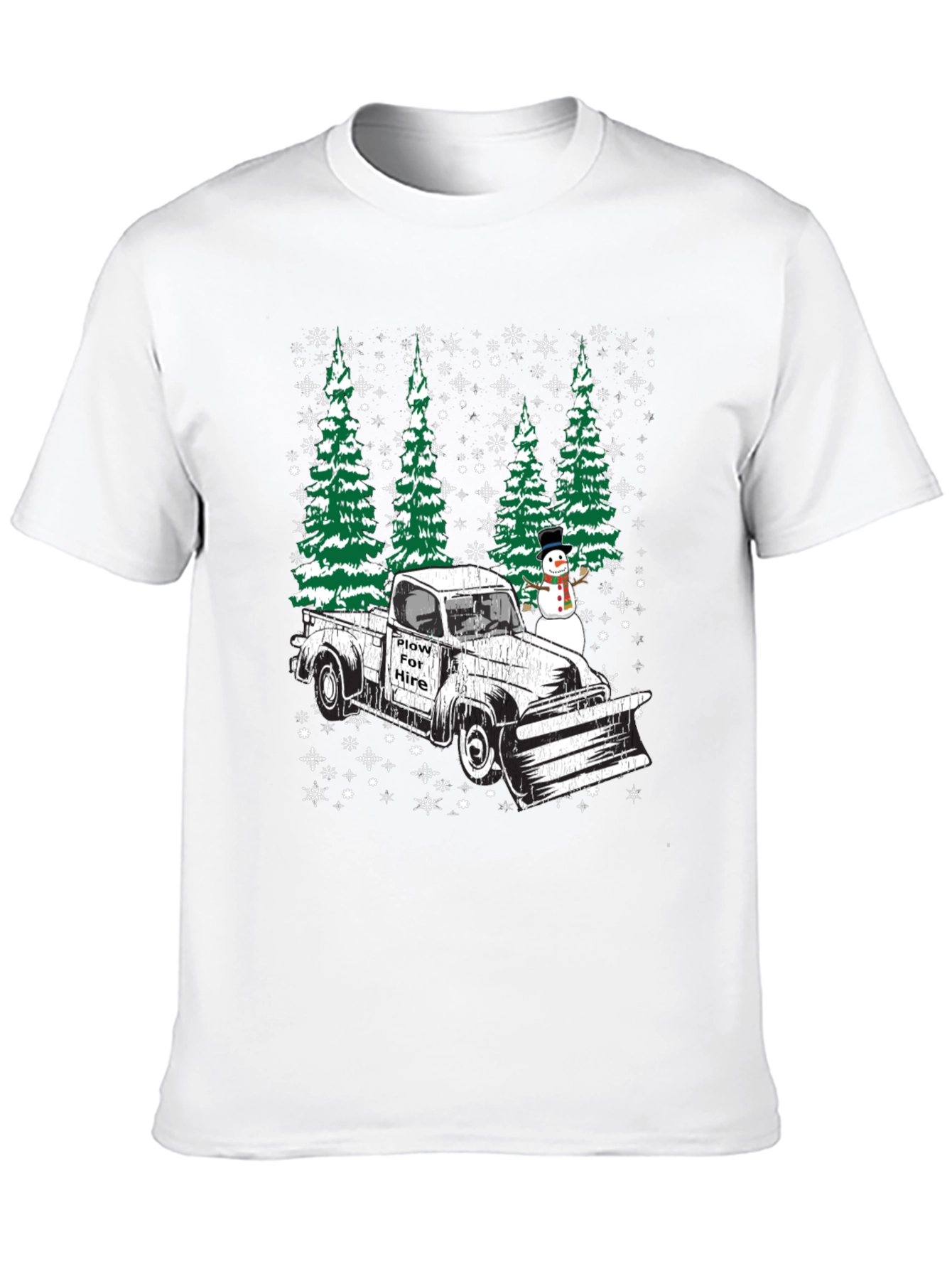 Plow For Hire Christmas Truck T-Shirt