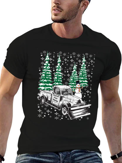 Plow For Hire Christmas Truck T-Shirt