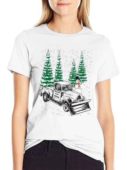 Plow For Hire Christmas Truck T-Shirt