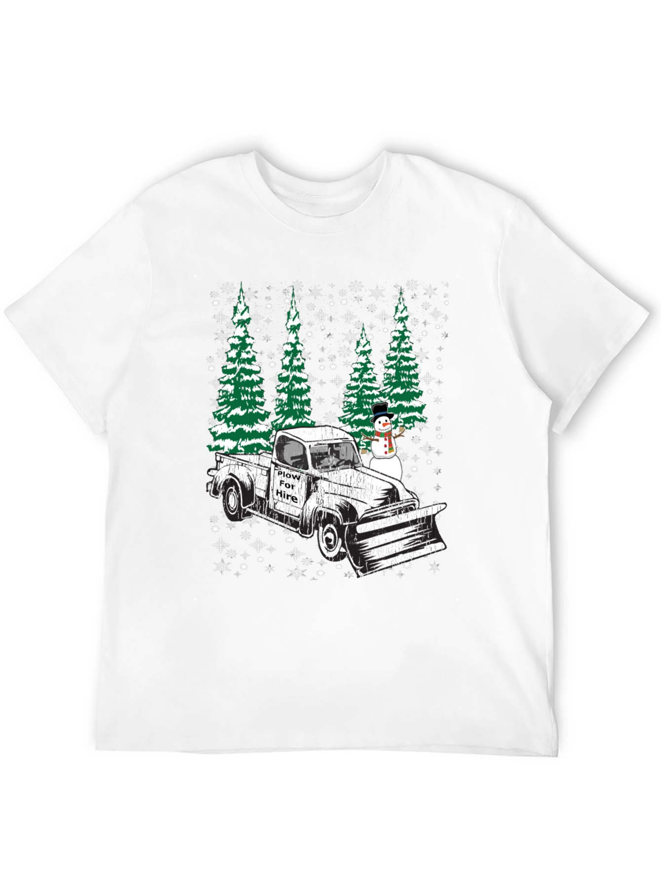 Plow For Hire Christmas Truck T-Shirt