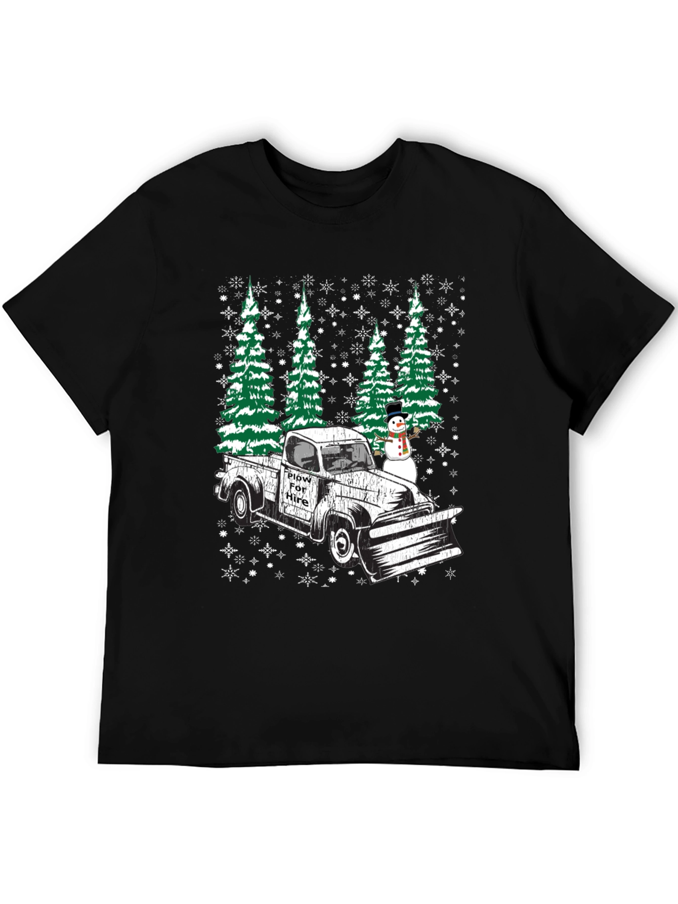 Plow For Hire Christmas Truck T-Shirt