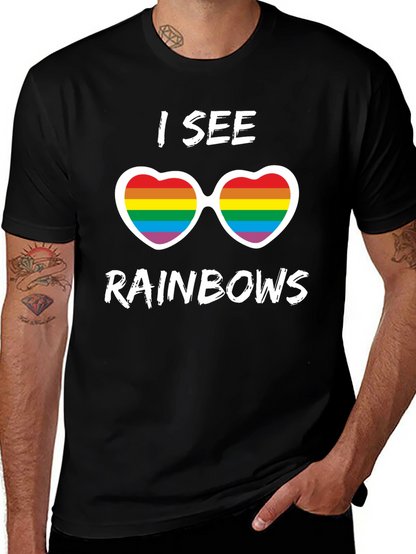 I See Rainbows Pride T-Shirt - Heart Sunglasses
