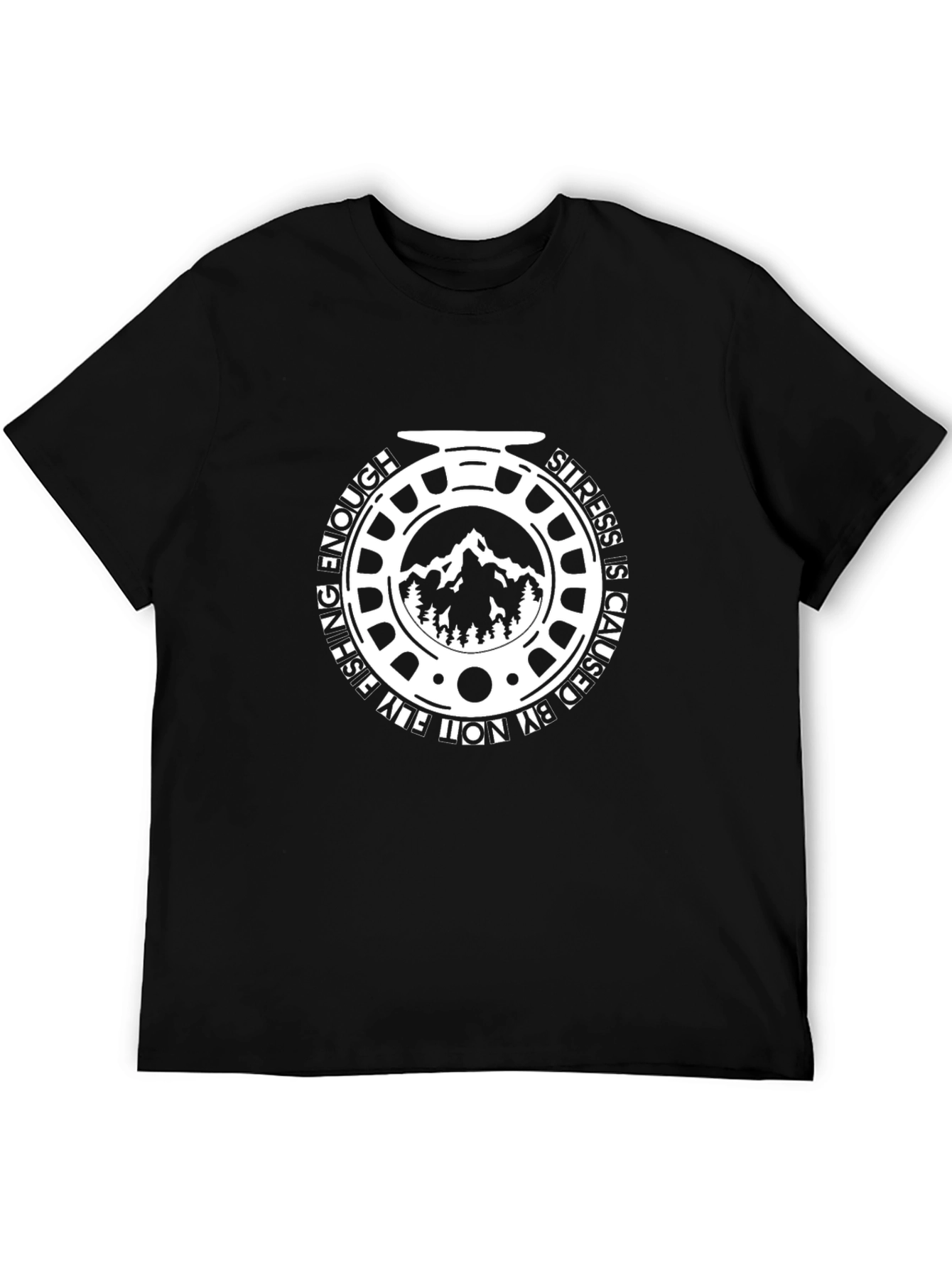 Fly Fishing Reel T-Shirt - No Stress