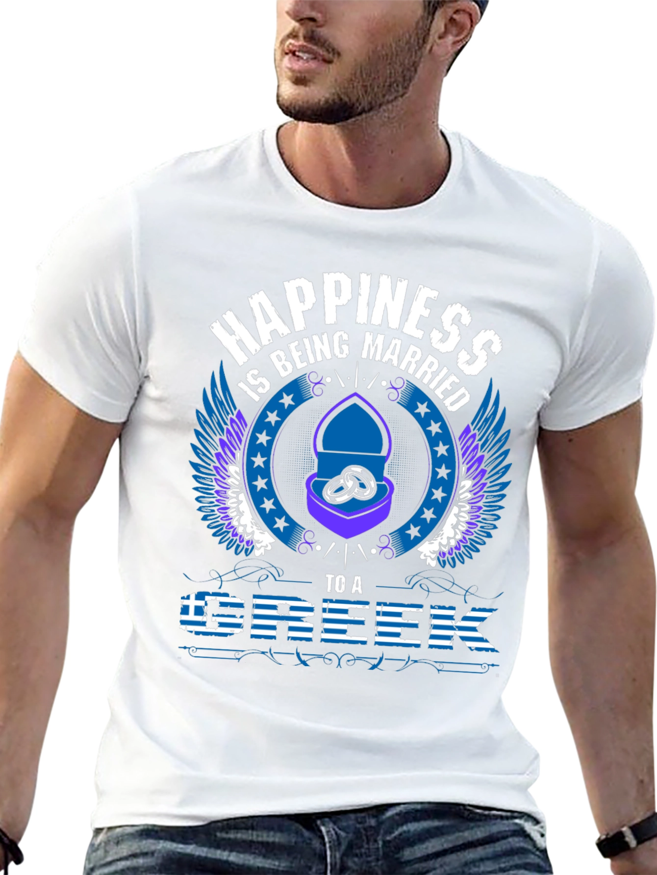 Happiness is Being Married to a Greek T-Shirt