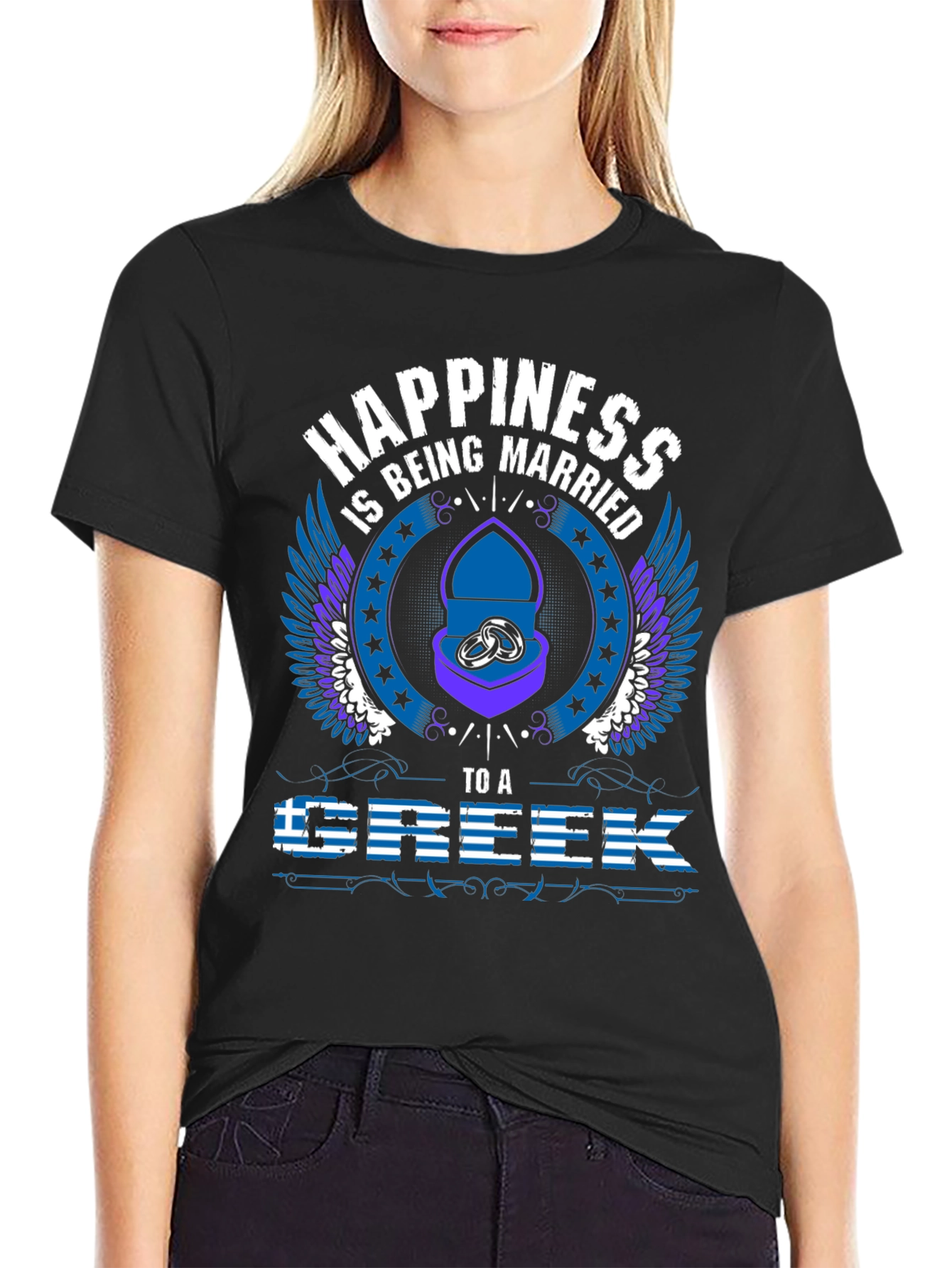 Happiness is Being Married to a Greek T-Shirt
