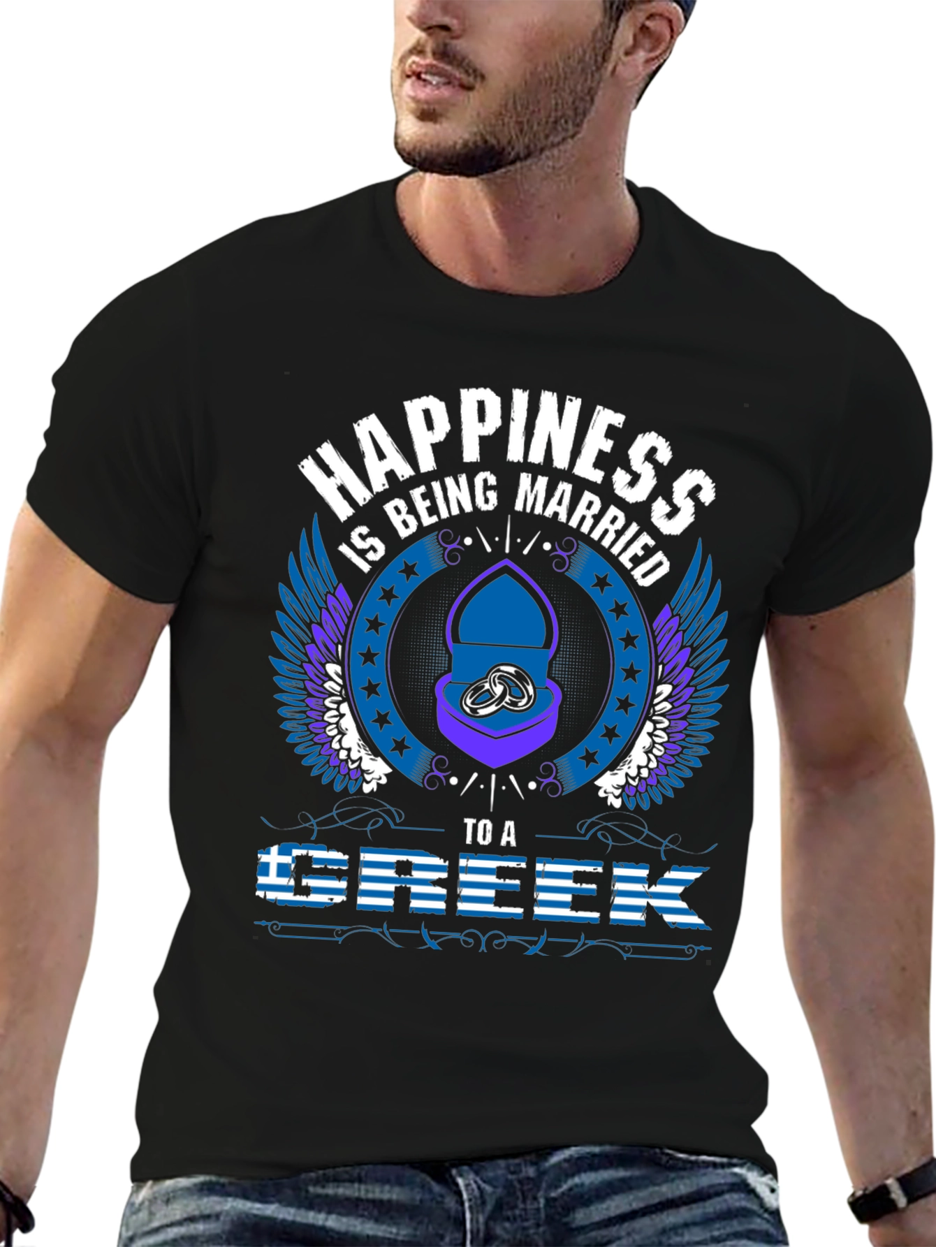 Happiness is Being Married to a Greek T-Shirt