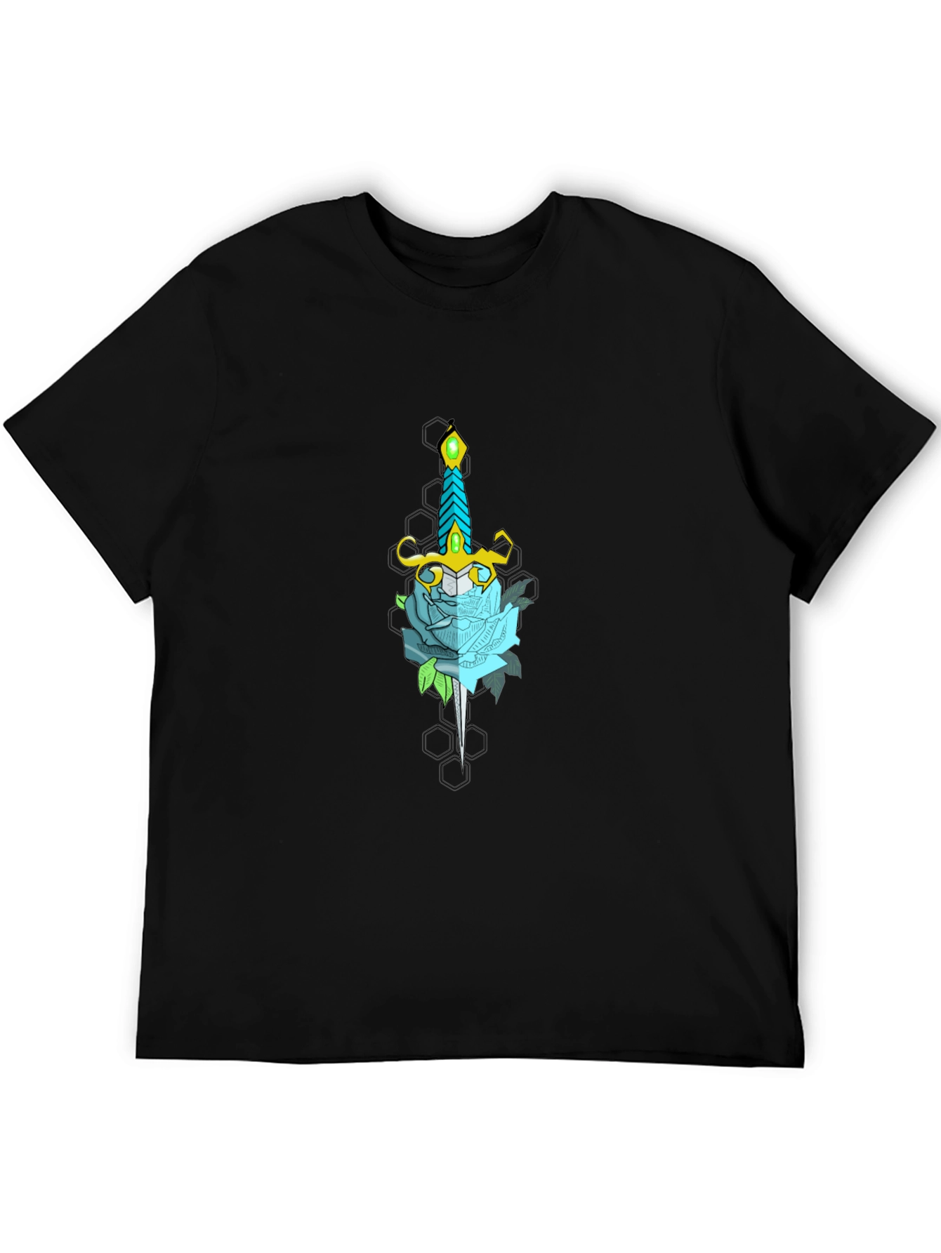 Sword and Rose Graphic Tee - Black