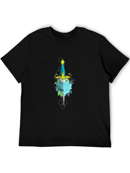 Sword and Rose Graphic Tee - Black