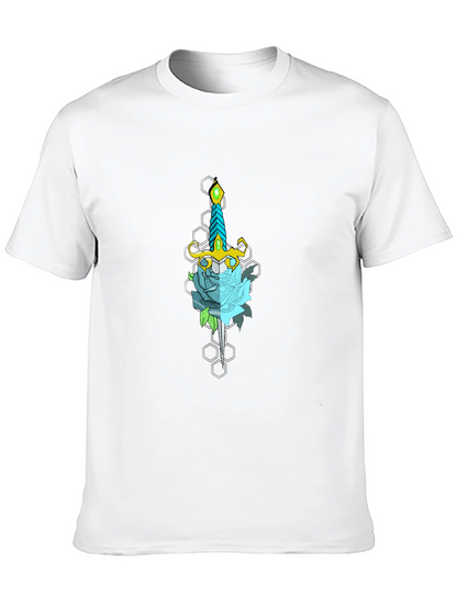 Sword and Rose Graphic Tee - Black