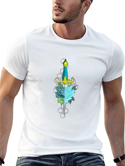 Sword and Rose Graphic Tee - Black