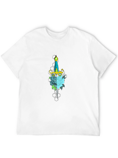 Sword and Rose Graphic Tee - Black