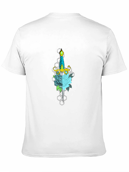 Sword and Rose Graphic Tee - Black