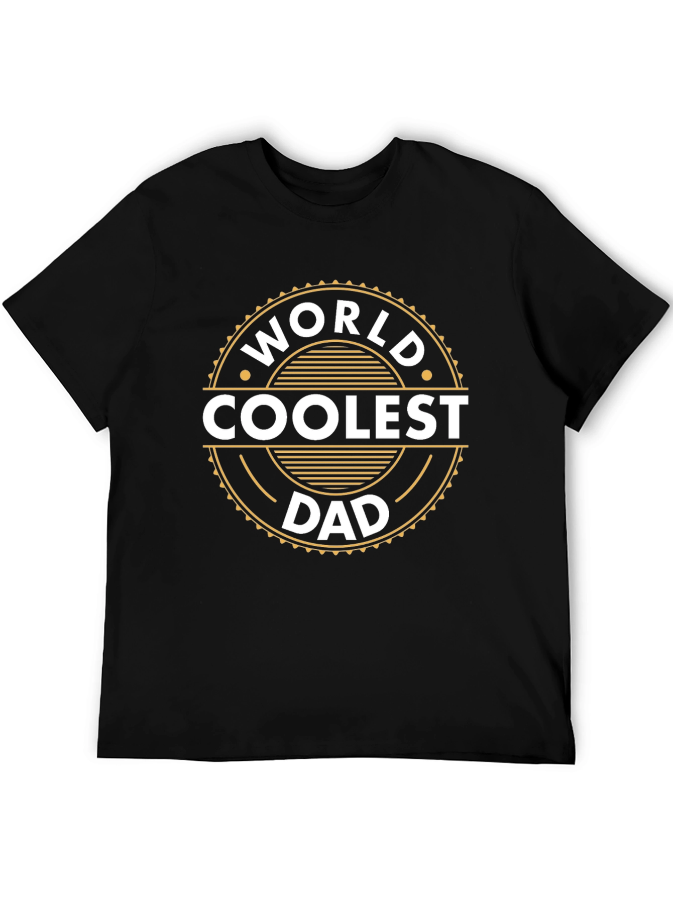 Worlds Coolest Dad Black T-Shirt