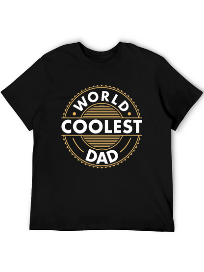 Worlds Coolest Dad Black T-Shirt