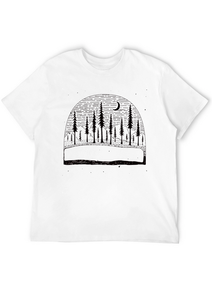 Nature Scene Black Graphic Tee