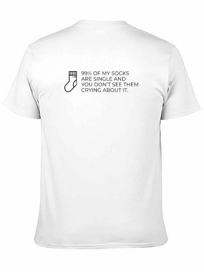 Funny Single Sock T-Shirt: No Crying Here!