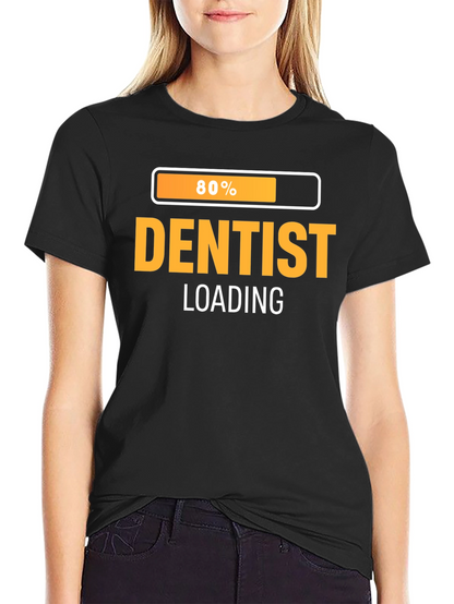 Dentist Loading Graphic T-Shirt - Black Cotton Tee