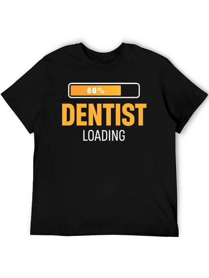 Dentist Loading Graphic T-Shirt - Black Cotton Tee