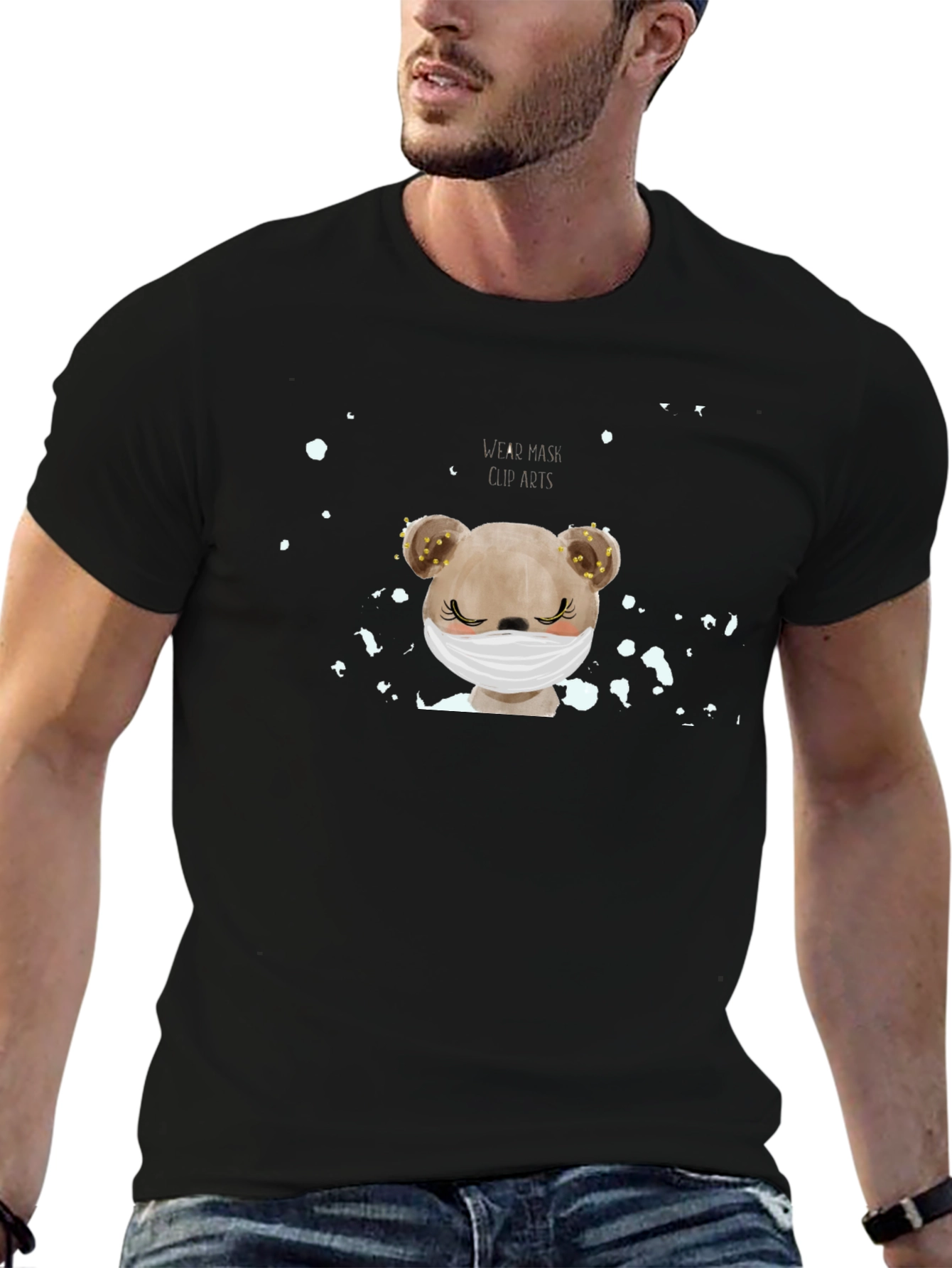 Masked Bear Graphic Tee
