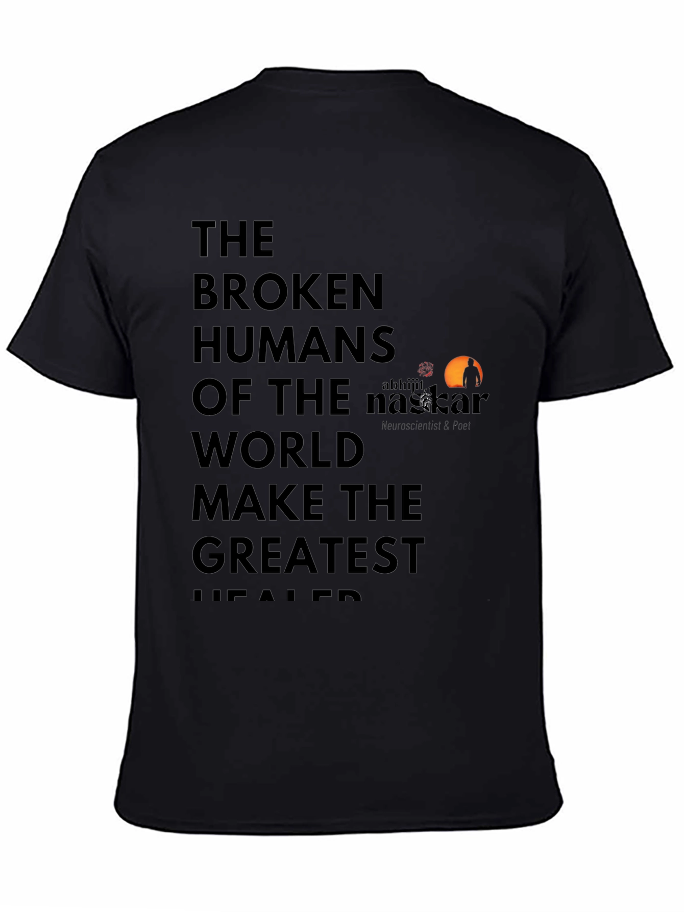 Broken Humans Black Graphic T-Shirt