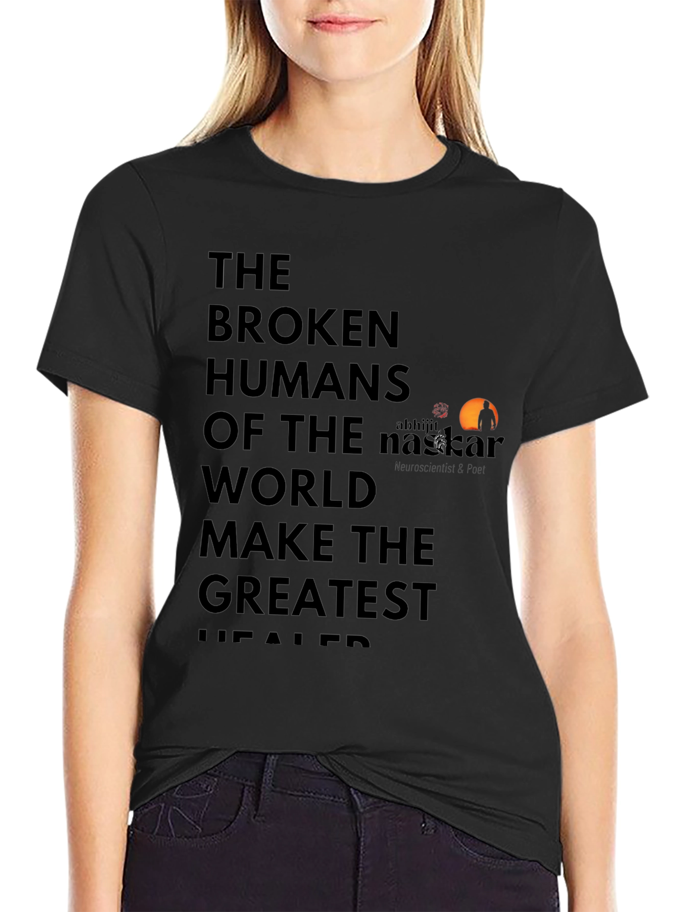 Broken Humans Black Graphic T-Shirt